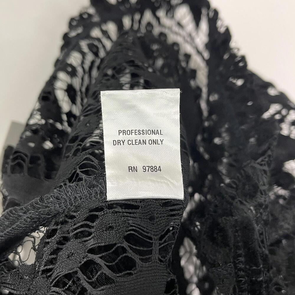 Tart Collections Women’s Size Small Black Cupro Lace Velvet Trim Sheer Tank Top - Picture 6 of 8